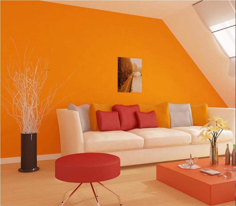 HOME13 (60 x 121 Cm Orange Matte Self Adhesive Contact Paper Vinyl Wallpaper Wall Cabinets Decorations Waterproof Paper - Image 2