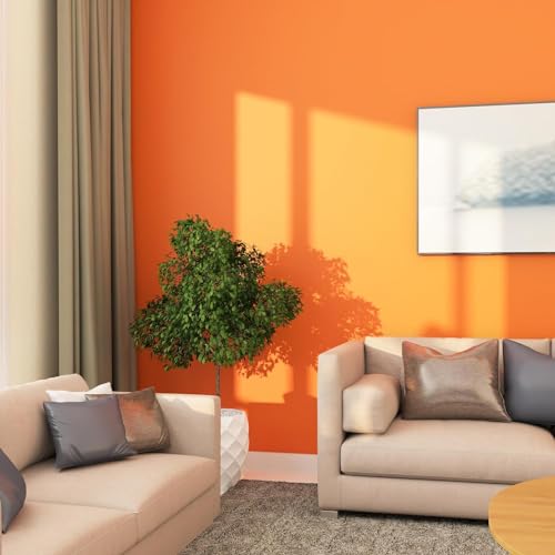 HOME13 (60 x 121 Cm Orange Matte Self Adhesive Contact Paper Vinyl Wallpaper Wall Cabinets Decorations Waterproof Paper - Image 5