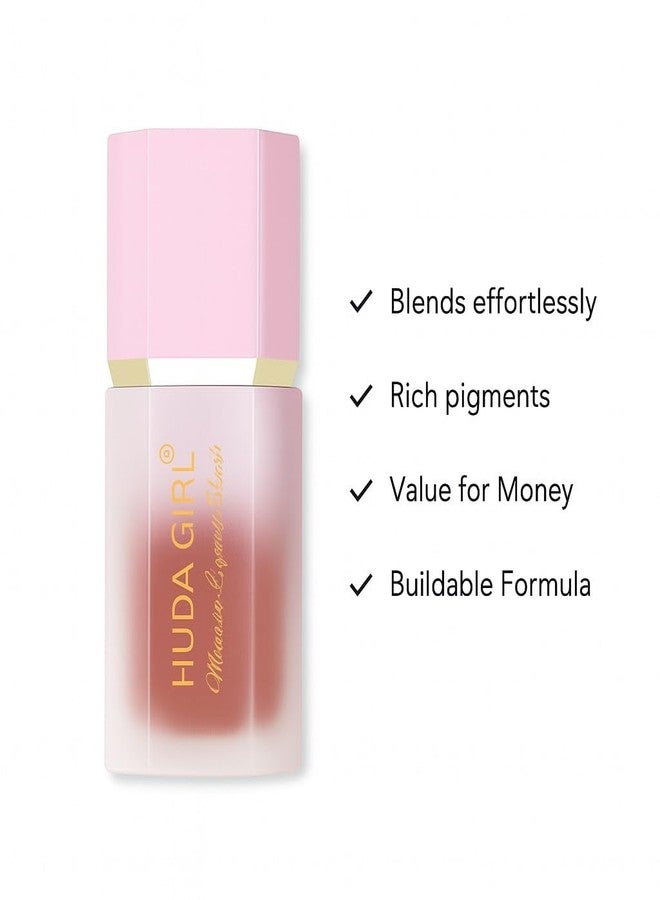 HUDA GIRL 2-in-1 Liquid Blush and Lip Tint, Matte Finish, Lightweight Blusher for Cheeks, Eyes & Lips, Waterproof, Long Lasting Lip and Cheek Tint - Image 3