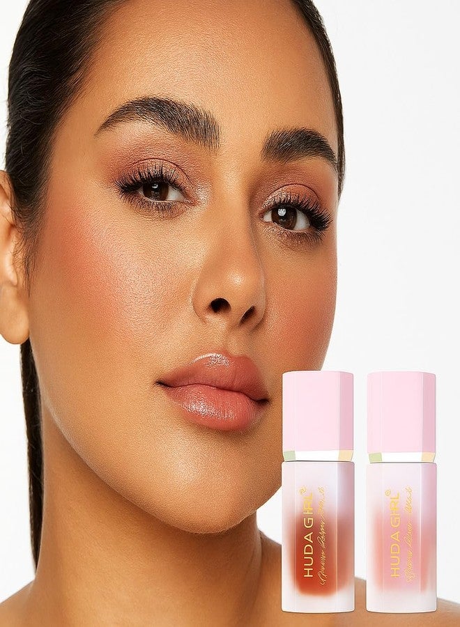 HUDA GIRL 2-in-1 Liquid Blush and Lip Tint, Matte Finish, Lightweight Blusher for Cheeks, Eyes & Lips, Waterproof, Long Lasting Lip and Cheek Tint - Image 2