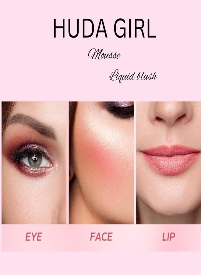 HUDA GIRL 2-in-1 Liquid Blush and Lip Tint, Matte Finish, Lightweight Blusher for Cheeks, Eyes & Lips, Waterproof, Long Lasting Lip and Cheek Tint - Image 5