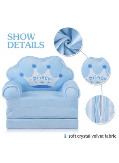 Foldable Toddler Sofa, Kids Couch with Removable Cover, Toddler Couch Bed for Bedroom (Blue) - pzsku/Z98EB2894B344EC6C3012Z/45/_/1739499442/003230d1-2e39-4140-81a4-fc0d298b6d5a