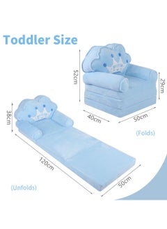 Foldable Toddler Sofa, Kids Couch with Removable Cover, Toddler Couch Bed for Bedroom (Blue) - pzsku/Z98EB2894B344EC6C3012Z/45/_/1739499463/0bc90fad-14b1-49b6-a0a9-f02f78ce6573