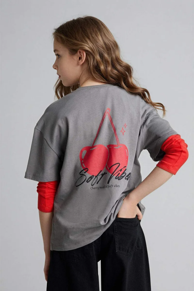 DeFacto Girl Regular Fit Short Sleeve T-Shirt