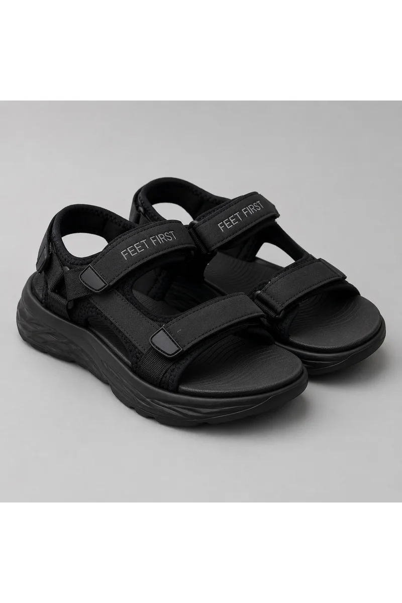 Feet First Men’s Sports Sandals with Adjustable Velcro Straps – Lightweight Comfort Outdoor Walking Sandals
