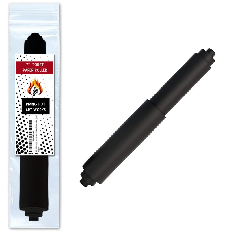 Piping Hot Art Works Toilet Paper Holder Spring Rod  Toilet Paper Roller Replacement  Standard  7 Inch Size Toilet Paper Holder Replacement Rod 1 Black