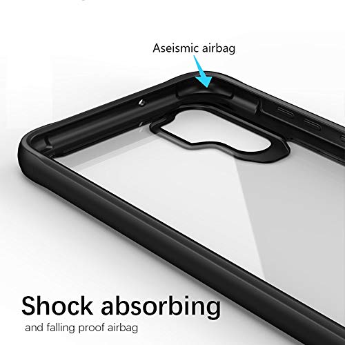 Plus Bumper Case with Clear Back Hard Panel Protective Case Cover for Huawei P30 Pro (Black) - Image 3