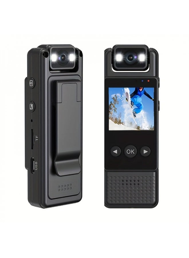 1080P Full HD Wearable Action Camera - Portable Video Recorder with 1200mAh Lithium Polymer Battery, USB Dual Charging, Clip Design, One-Click Audio & Video Recording, Night Vision, No SD Card Included - Image 2