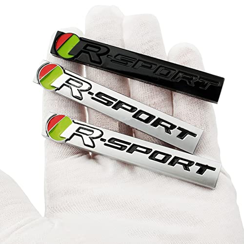 ARKOSKNIGHT R-Dynamic Sports 3D Badge,Car Body Trunk Fender Front Grille R-Sport R S Emblem Logo Sticker,Special Vechicle Symbol Compatible with Jagvar Accessories(R-Sports Chrome) - Image 5
