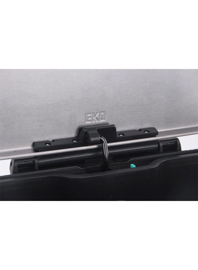 EKO Stainless Steel E-Cube Step Rectangular Trash Bin with Pedal, Liner Bucket, and Soft Closing  Lid - 30L - Image 5