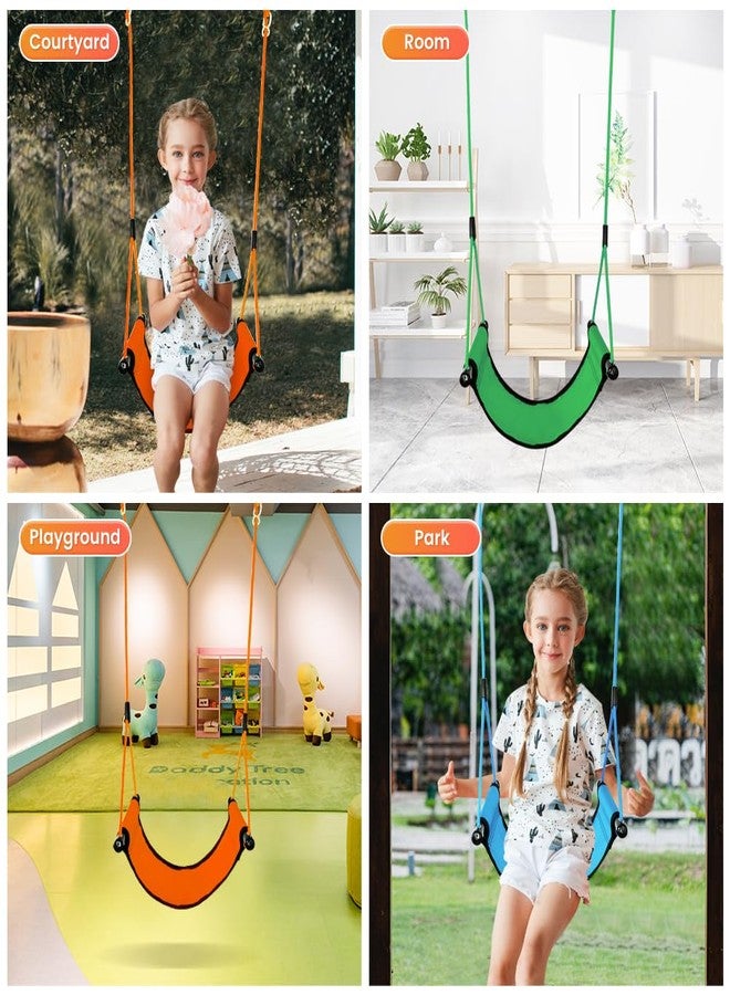 ROPECUBE Children Outdoor Swing Seat, with Adjustable Ropes, Kids Safety Playground Swing Seat Replacement for Indoor Outdoor Backyard Play (Green) - Image 3
