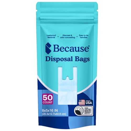 Because Incontinence Disposal Bags Tear Resistant Disposal Bags for Men Women ExtraLarge Leak Protection Odor Blocking 50 Count - Image 2