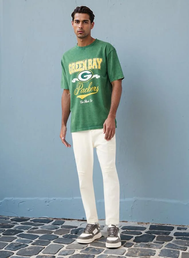 SP Characters Graphic Print Crew Neck T-shirt with Short Sleeves