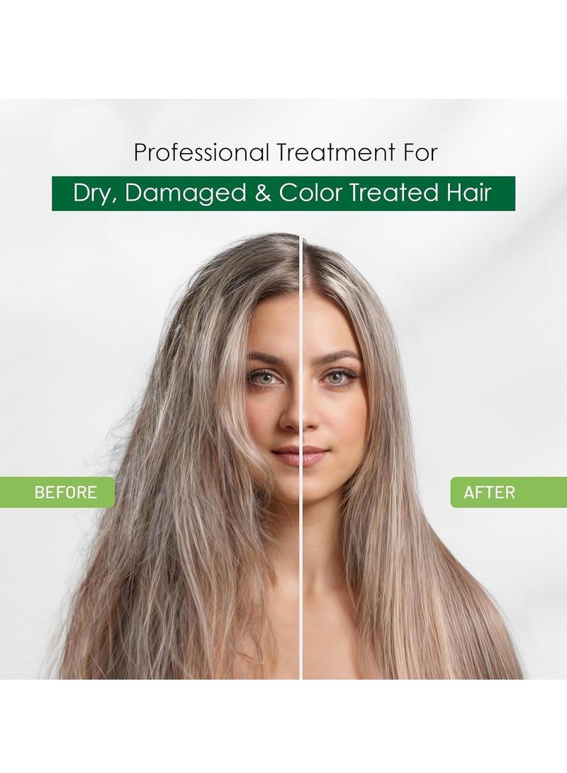 Herbishh Argan Hair Mask-Deep Conditioning & Hydration For Healthier Looking Hair- For Very Dry, Weak, Stressed Out Hair, No Sulphates, No Parabens (100 Gm), 1 Count - Image 2