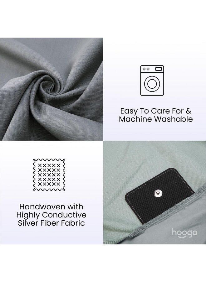 hooga Grounding Sheets, Queen Size, 94% Organic Cotton, 6% Conductive Silver, Fitted, 60"x80"x15", Gray with 15 Ft Cord  - Image 4