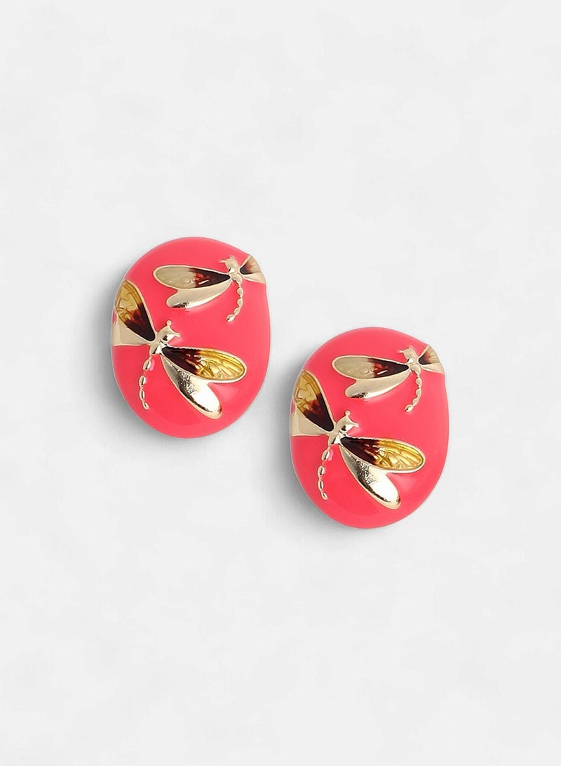 SOHI Contemporary Dragonfly Artificial Stud Earring Jewellery - Image 1