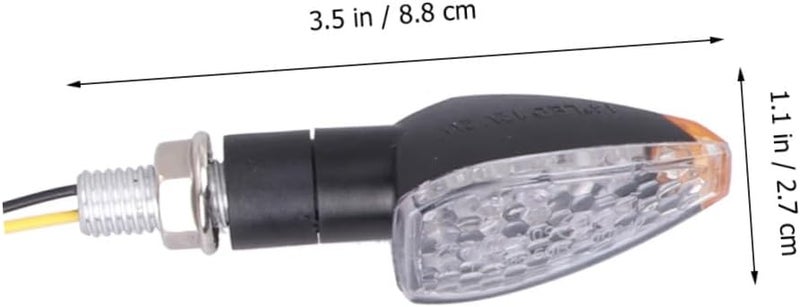 1 زوج من إشارات الانعطاف LED للدراجات النارية، مصباح معدل لتحسين الرؤية، غلاف أسود وعدسة شفافة، إضاءة أمان عملية للدراجات النارية للقيادة الليلية - Image 2