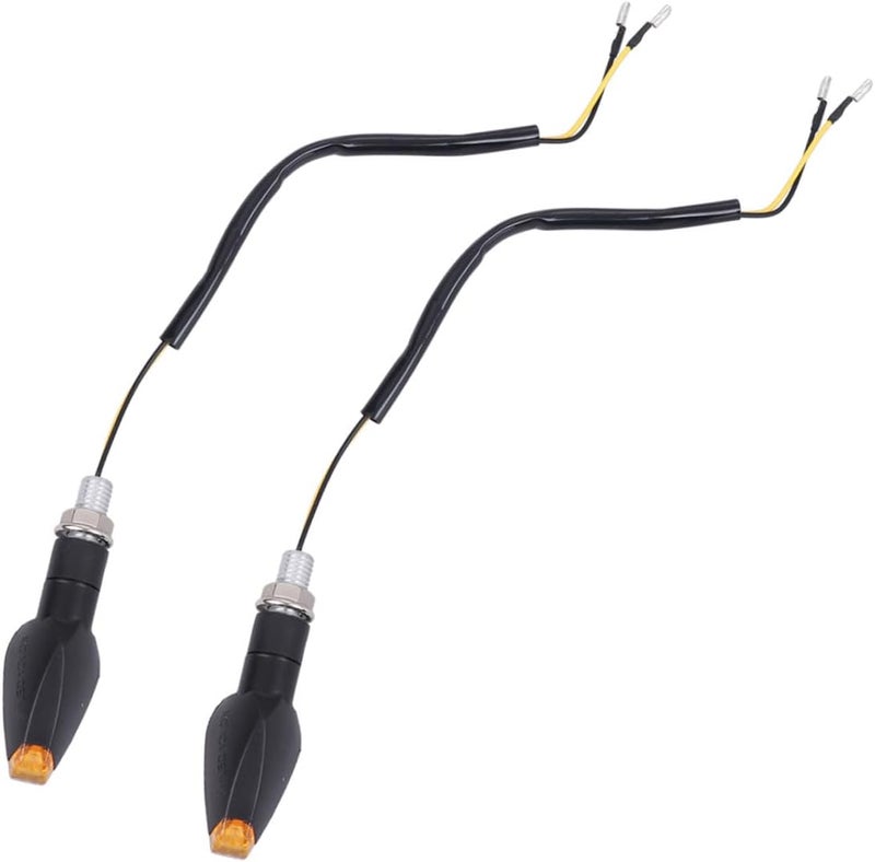 1 زوج من إشارات الانعطاف LED للدراجات النارية، مصباح معدل لتحسين الرؤية، غلاف أسود وعدسة شفافة، إضاءة أمان عملية للدراجات النارية للقيادة الليلية - Image 1