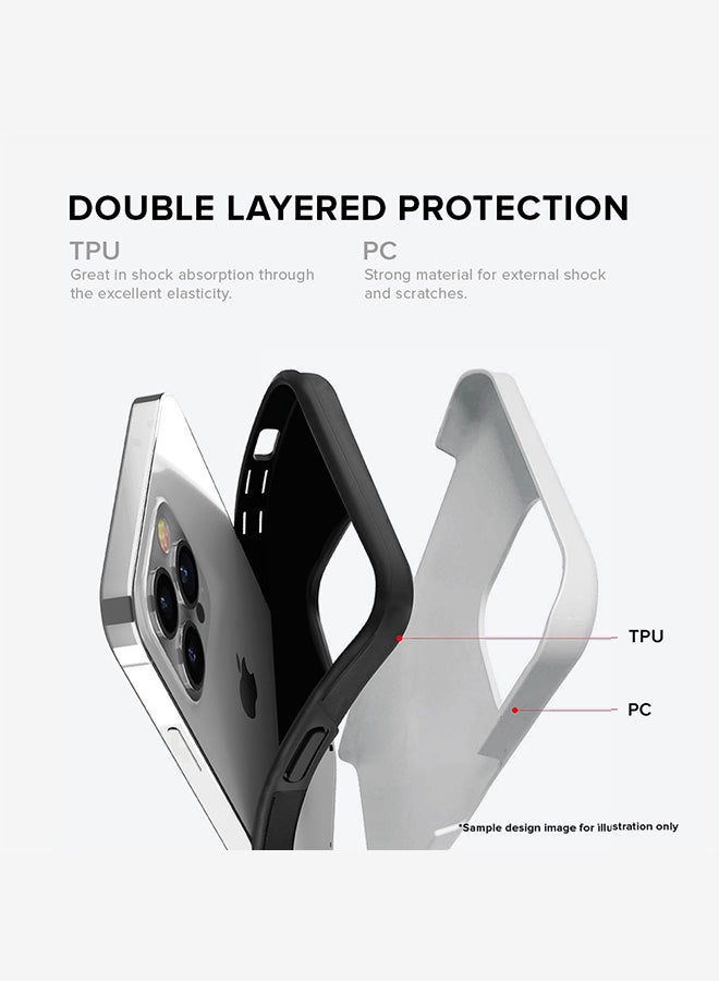 Tough Pro Case for iPhone 15 Pro Max Dual Layer Hybrid PC TPU Customized Mobile Cover Matte Finish Phone Case - Anchor Blue