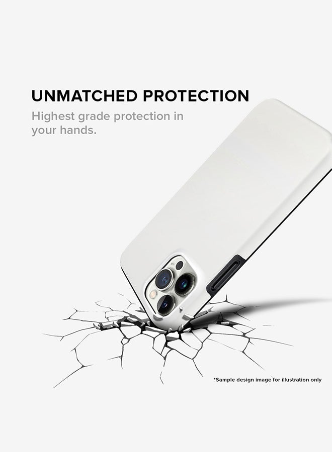 Tough Pro Case for iPhone 15 Pro Max Dual Layer Hybrid PC TPU Customized Mobile Cover Matte Finish Phone Case - Anchor Blue
