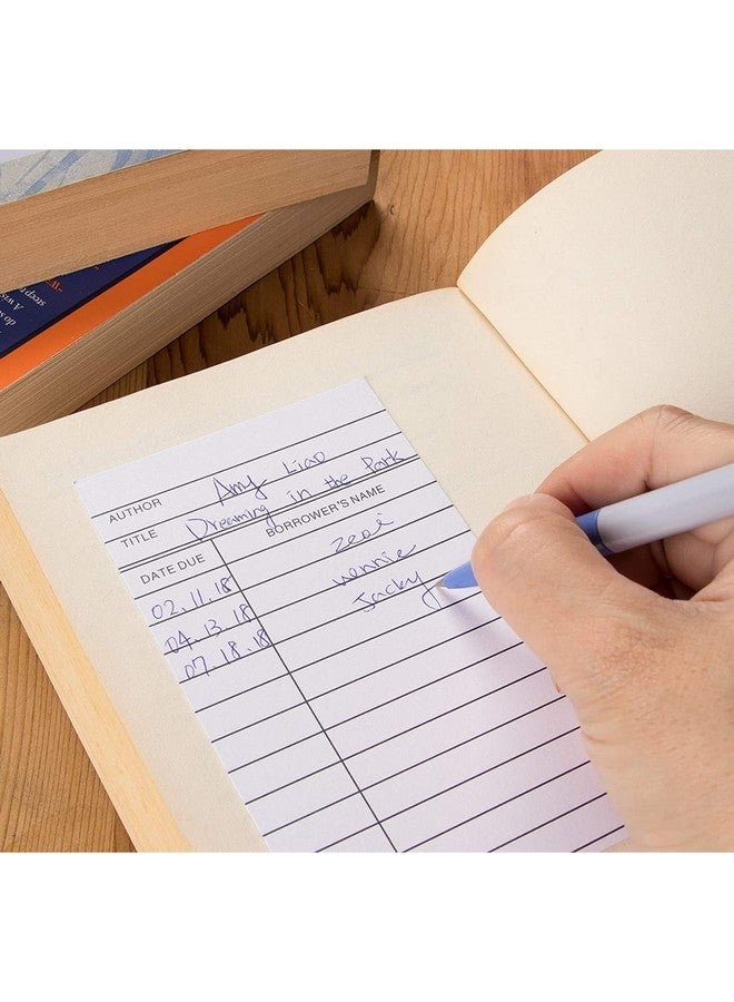Sustainable Greetings Library Checkout Cards Due Date Note Cards For Record Keeping (3X5 In 250 Pack) - Image 3
