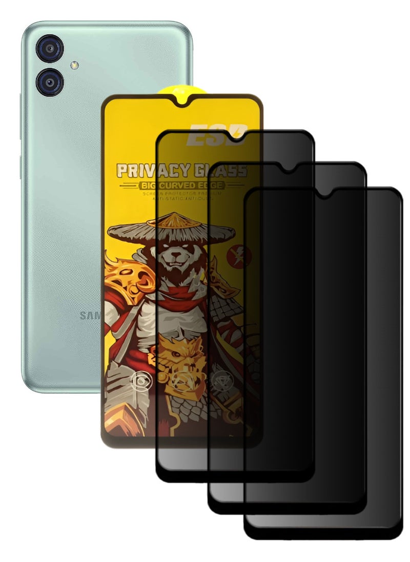 ESD 3 Pieces Tempered Dustproof Privacy Glass Screen Protector Compatible For Samsung Galaxy M04 - Image 1