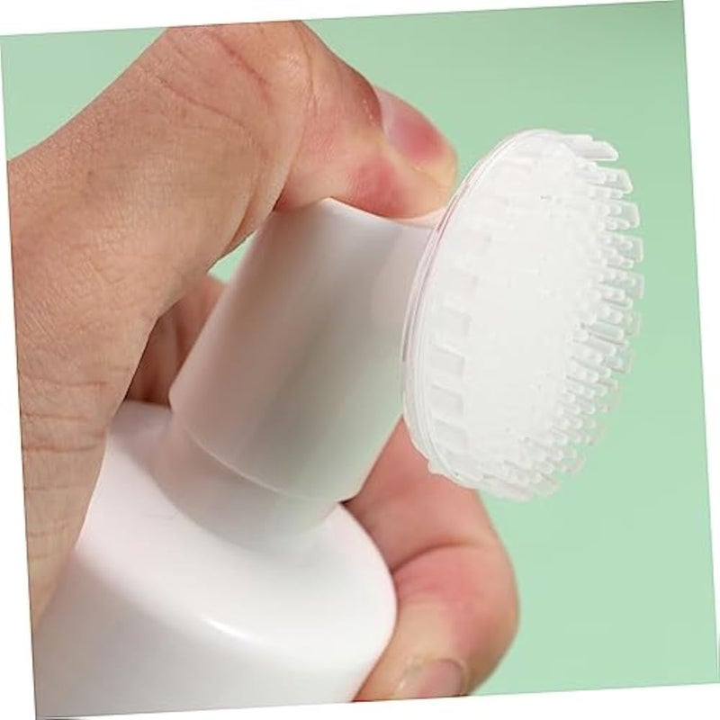 FOMIYES 2pcs Portable Cosmetics Bottle Facial Cleanser Empty Bottle Foaming Bottle Silicone Gel Travel Size Shampoo Plastic Spray Bottles Soap Foam Bottle Cleasing Milk White Simple Mousse - Image 5