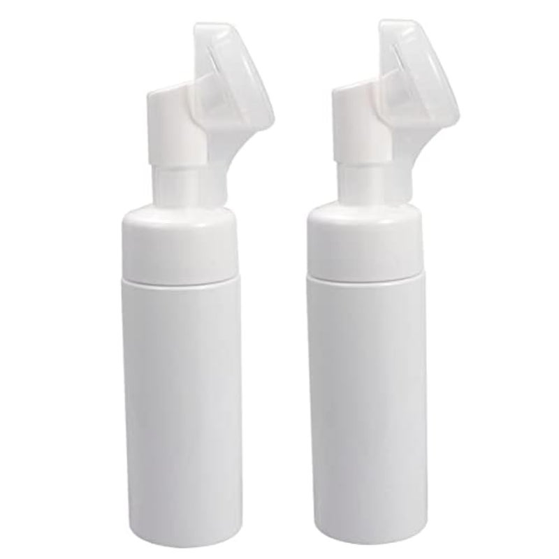 FOMIYES 2pcs Portable Cosmetics Bottle Facial Cleanser Empty Bottle Foaming Bottle Silicone Gel Travel Size Shampoo Plastic Spray Bottles Soap Foam Bottle Cleasing Milk White Simple Mousse - Image 1