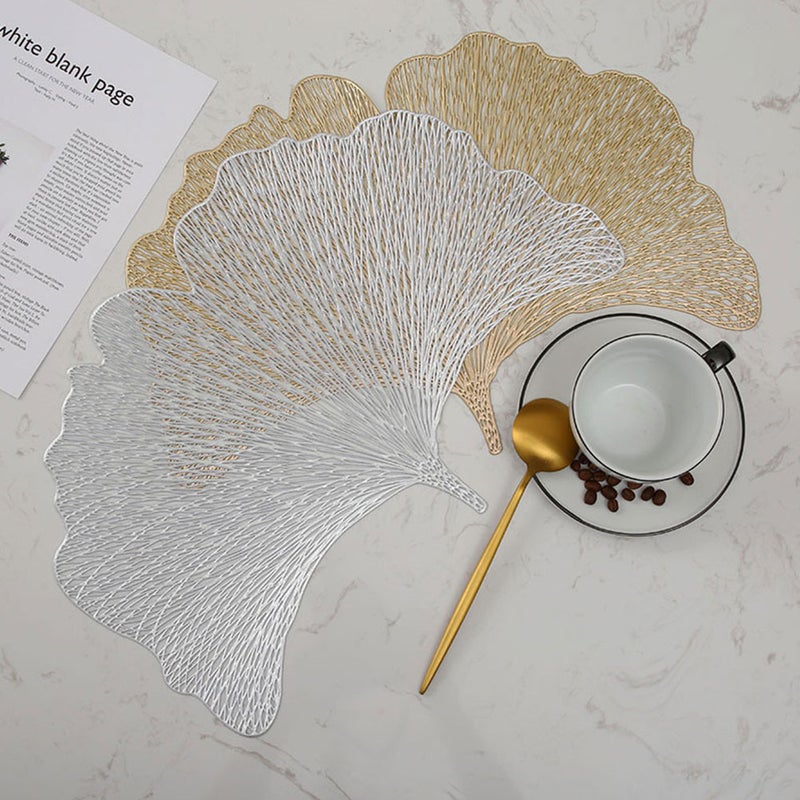 📦 طقم ٤ قطع من مفارش أوراق الجنكة الملونة عازلة للحرارة - Image 3