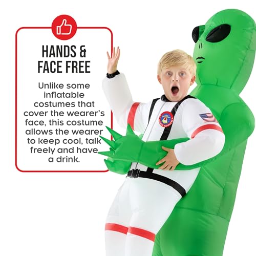 Morph Kids Astronaut Inflatable Alien Costume, Blow Up Alien Outfit, Boys Halloween Costume, Halloween Costumes for Kids - Image 3