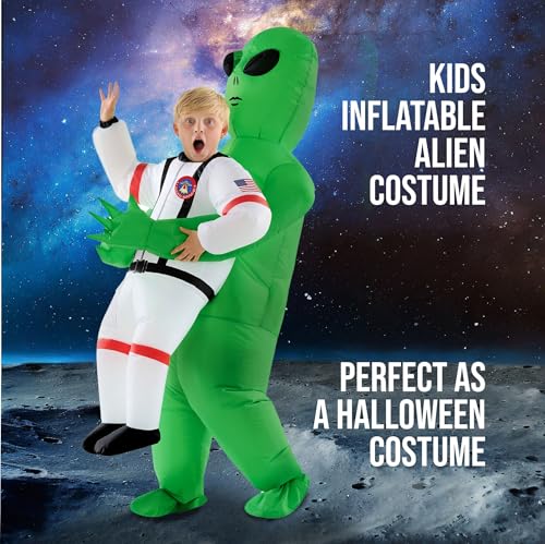 Morph Kids Astronaut Inflatable Alien Costume, Blow Up Alien Outfit, Boys Halloween Costume, Halloween Costumes for Kids - Image 4