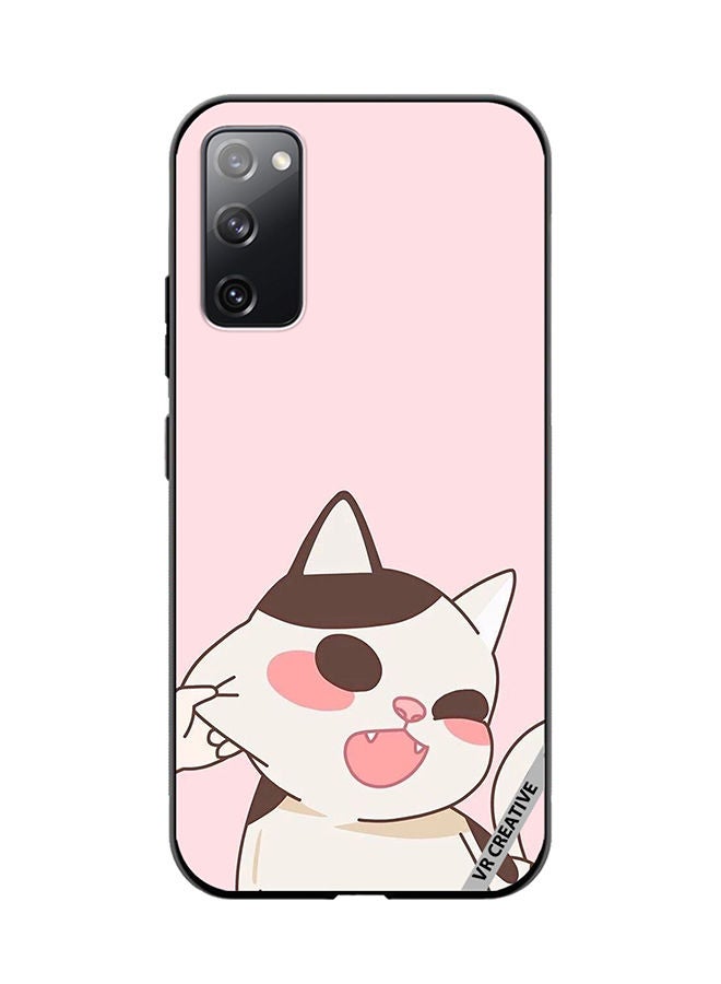 VR CREATIVE Protective Case Cover For Samsung Galaxy S20 FE 5G Cheeky Cat Design Multicolour - Image 1