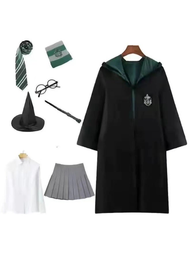 زي هاري بوتر - زي تنكري لمدرسة السحرة - عباءة بغطاء للرأس - ملابس حفلات هالوين - Image 1
