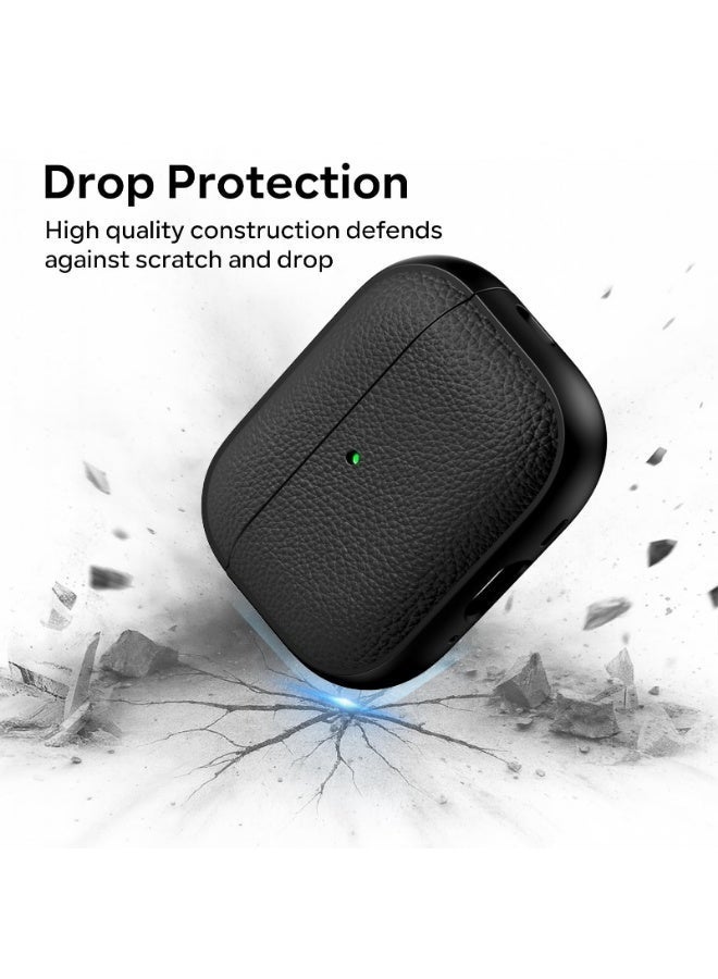 Arabest AirPods Pro 3 Case, Soft TPU Case for Apple AirPods Pro 3 with Hand Strap, Leather Touch Design Airpods Pro 3 Case - Image 5