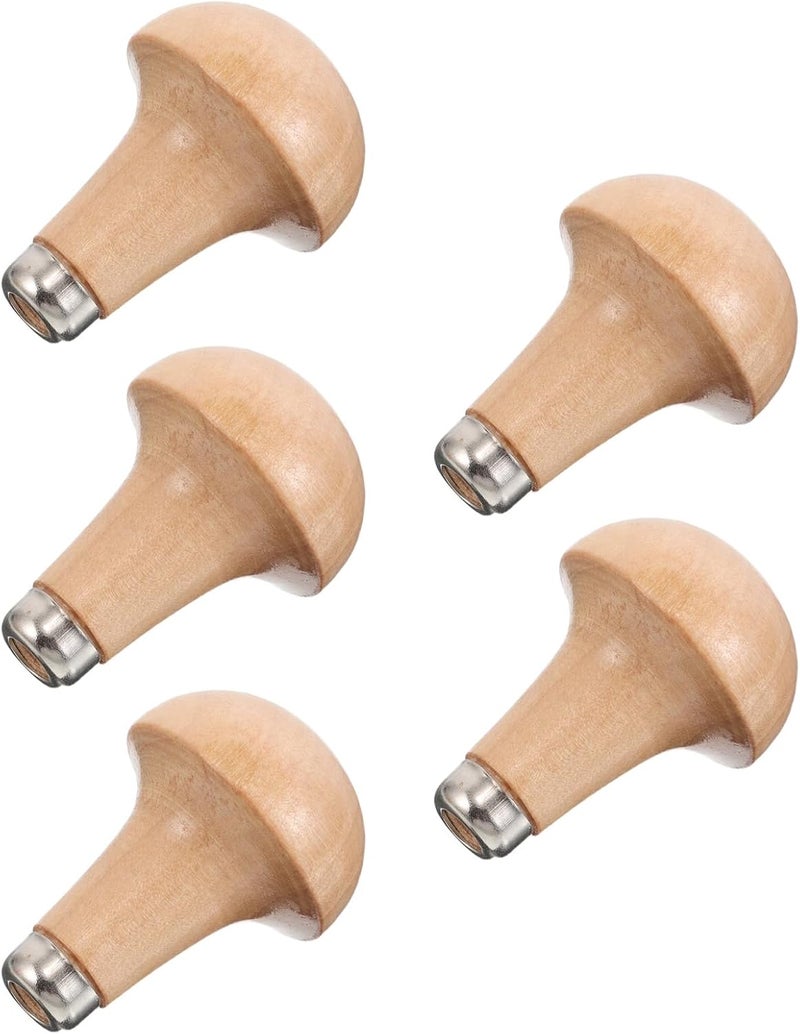 Unomor 5pcs Wood File Handle Set for Engraving Tools and Graver Accessories, Ergonomic Woodworking File Handles Grip Replacement for Precision Cutting and Carving Tasks - Image 1