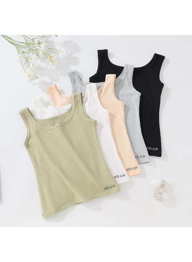 Red Bean Sleeveless Cami Top For Women, Comfortable Soft Cotton Thin Layering Innerwear, Can Be Worn Alone - Image 4