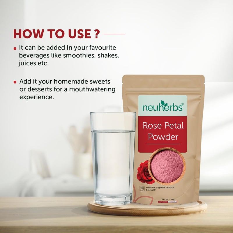 Neuherbs Rose Petal Powder - 100gm - Image 4