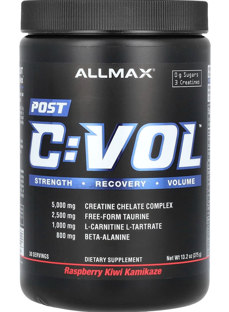 Allmax C:VOL, Post, Raspberry Kiwi Kamikaze, 13.2 oz (375 g)
