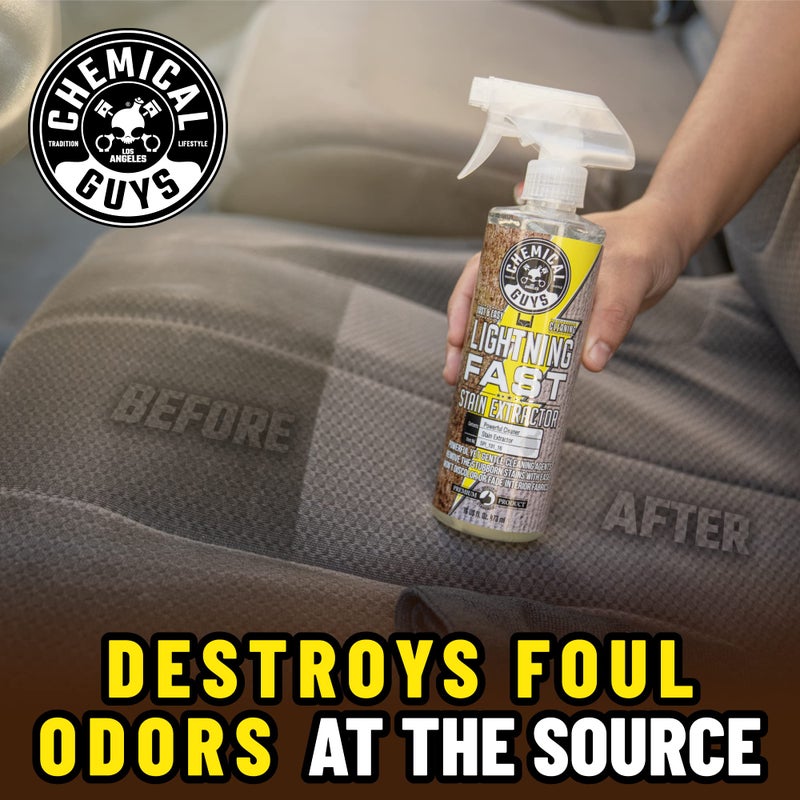 Chemical Guys Lightning Fast Carpet and Upholstery Stain Extractor - Carpet Cleaner, Safe for Fabric, Upholstery, Cars, Home, Office, Furniture, and More, Fresh Scent - 128 oz - Image 4