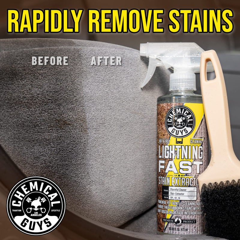 Chemical Guys Lightning Fast Carpet and Upholstery Stain Extractor - Carpet Cleaner, Safe for Fabric, Upholstery, Cars, Home, Office, Furniture, and More, Fresh Scent - 128 oz - Image 3