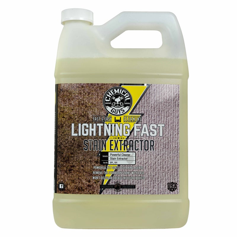 Chemical Guys Lightning Fast Carpet and Upholstery Stain Extractor - Carpet Cleaner, Safe for Fabric, Upholstery, Cars, Home, Office, Furniture, and More, Fresh Scent - 128 oz - Image 1