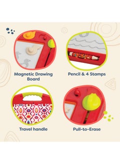 B. Toys B. - Magnetic Drawing Board - 4 Animal Stamps - Portable Sketcher - Creative Toys For Toddlers, Kids - 18 Months + - Toulouse-Laptrec  - Image 5