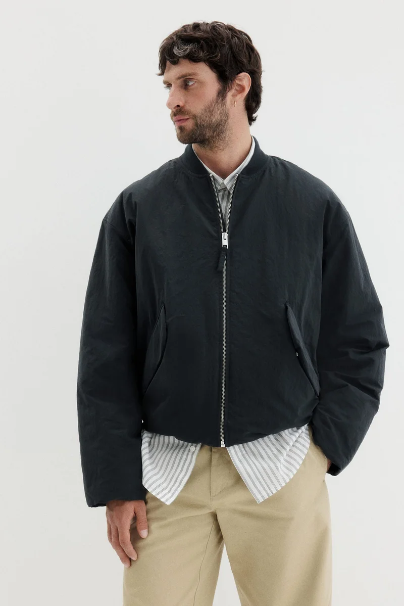 H&M Loose Fit Nylon bomber jacket