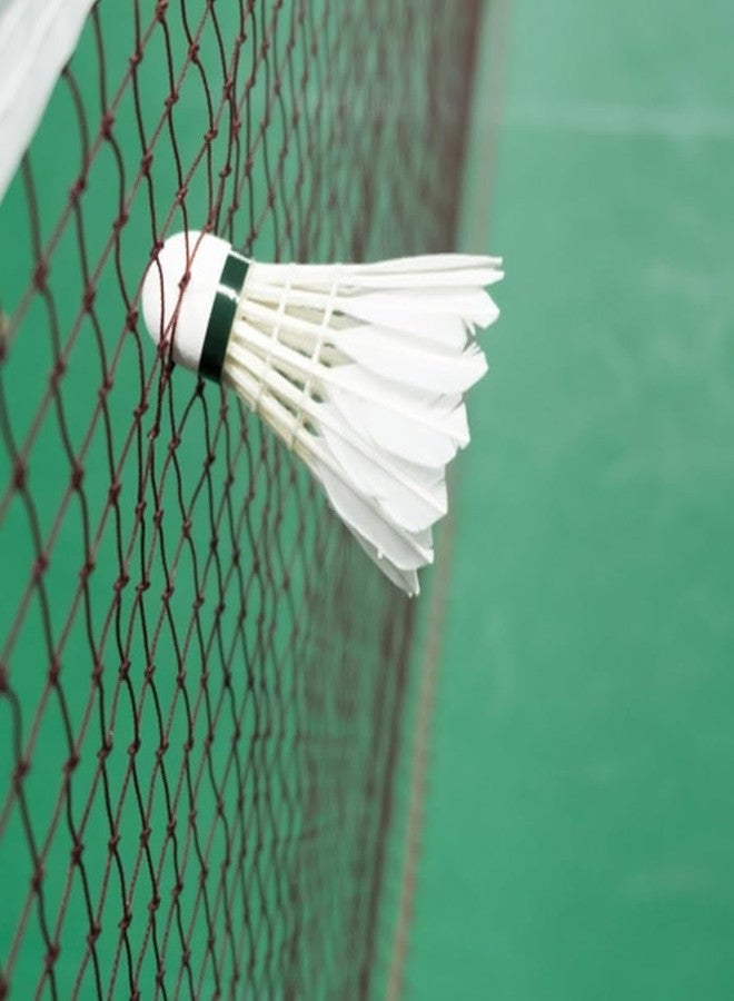 Kitsaws Sports Nets Maker Durable Badminton Net - Standard Size for Indoor & Outdoor Play, Strong Nylon Mesh with Reinforced Border(Badminton Net Nylon Tournament II 3 Side Tetron Tape) (Brown) - Image 4