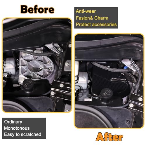 CHEAYAR Front Strut Shock Tower Cover Compatible with Chevrolet Corvette C8 20202023 ABS Plastic Engine Bay Shock Protection Panel Cover Trim 2pcs C8 Accessoriescarbon fiber pattern - Image 3