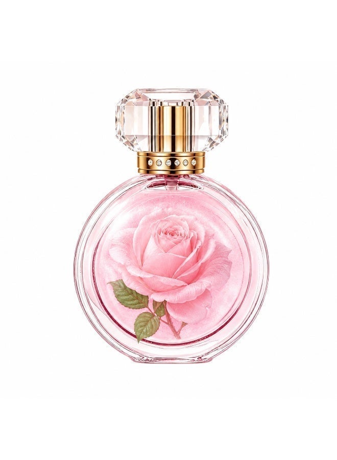 عطر نسائي فاخر أو دو بارفيوم 100 مل برائحة الورد والزهور والفواكه - يدوم طويلاً، زجاجة كريستالية أنيقة، مناسب للاستخدام اليومي وهدية مثالية للعيد - Image 2
