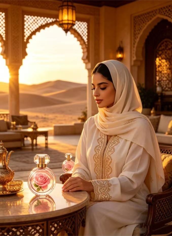 عطر نسائي فاخر أو دو بارفيوم 100 مل برائحة الورد والزهور والفواكه - يدوم طويلاً، زجاجة كريستالية أنيقة، مناسب للاستخدام اليومي وهدية مثالية للعيد - Image 5
