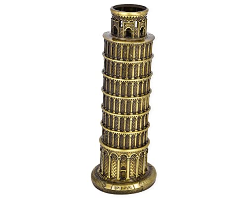 DS.DISTINCTIVE STYLE DS. DISTINCTIVE STYLE Metallic Leaning Tower of Pisa Statue Souvenir Figurines Tower Model Kit for Home Decoration, Party - Image 1