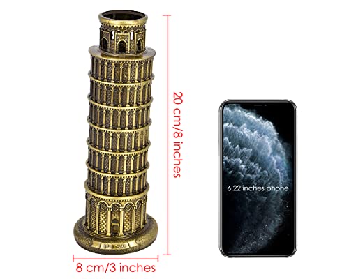 DS.DISTINCTIVE STYLE DS. DISTINCTIVE STYLE Metallic Leaning Tower of Pisa Statue Souvenir Figurines Tower Model Kit for Home Decoration, Party - Image 2
