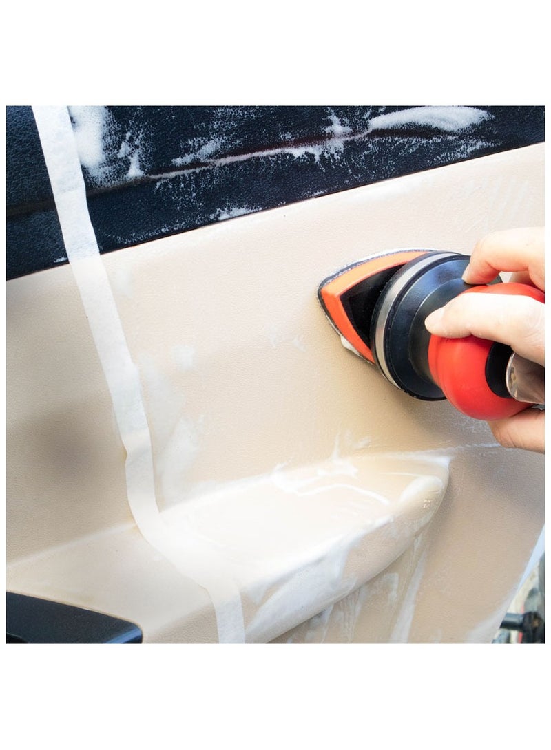 عام **منظف جلود هوائي ومساح مثلث - آلة تلميع وتنظيف داخل السيارة، بتصميم مريح للعناية بالسيارات والجلود** - Image 3